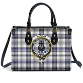 Hannay Modern Tartan Crest Leather Handbag